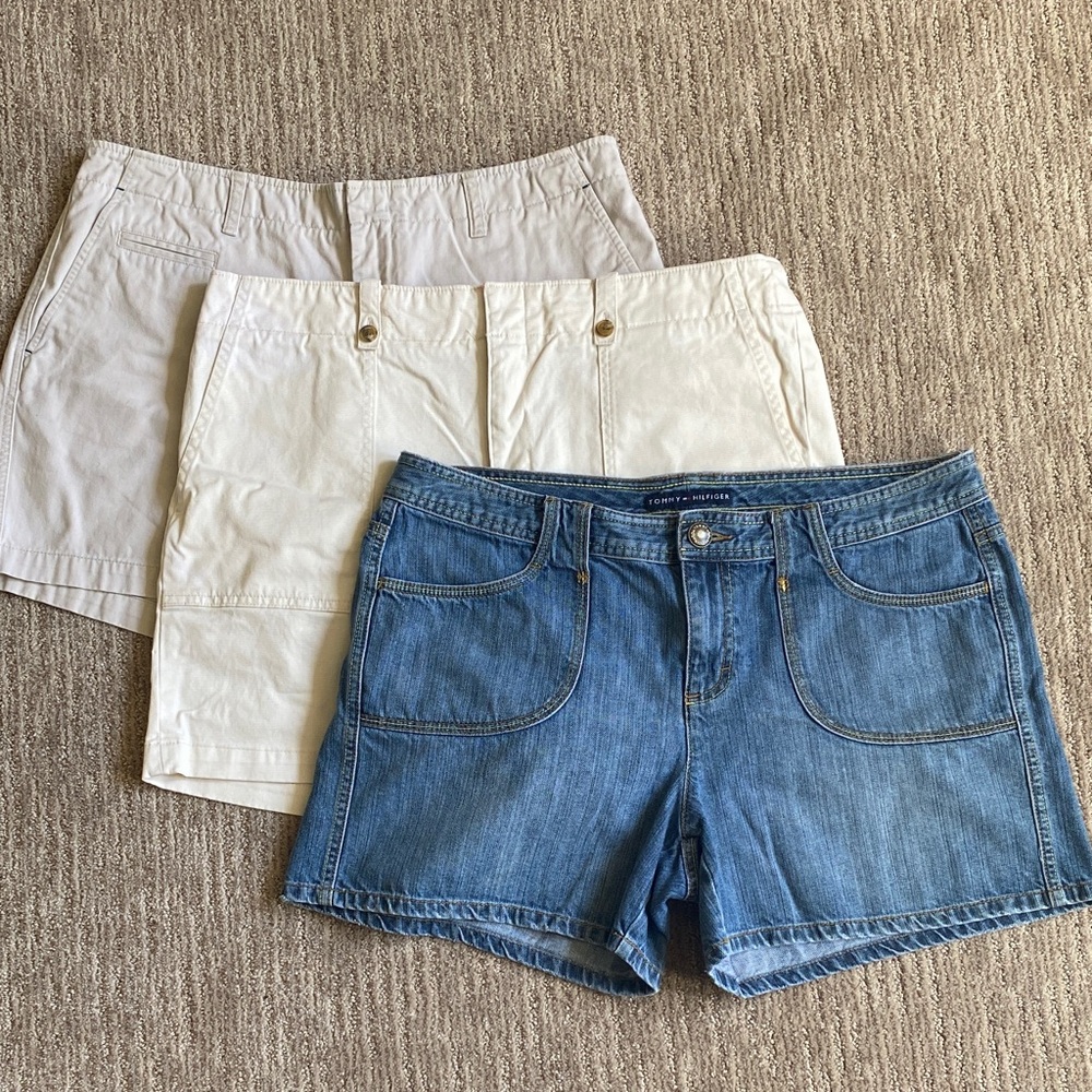 Tommy Hilfiger Bundle of 3 Denim Jean and Khaki Shorts size 14